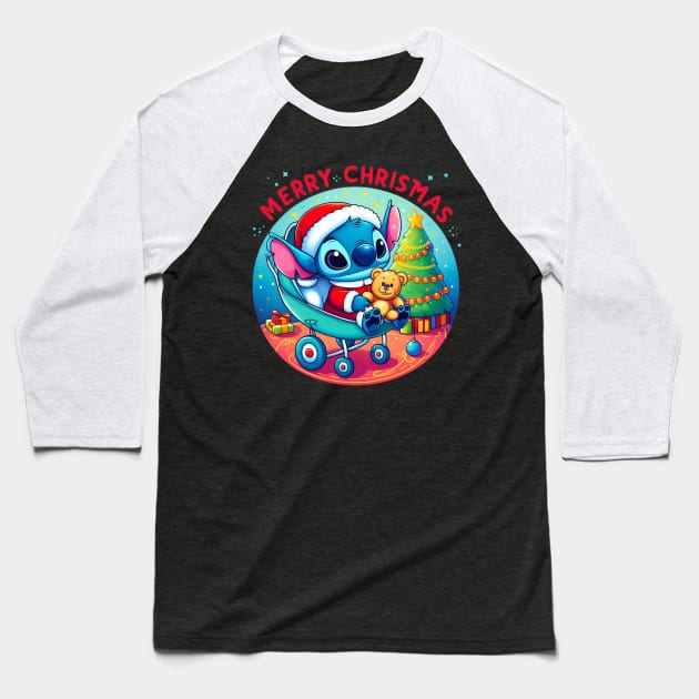 Baby Stitch Baseball T-Shirt by BukovskyART